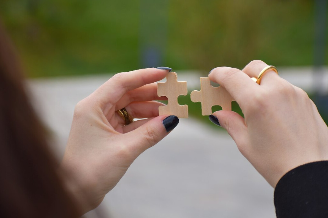 person solving puzzle